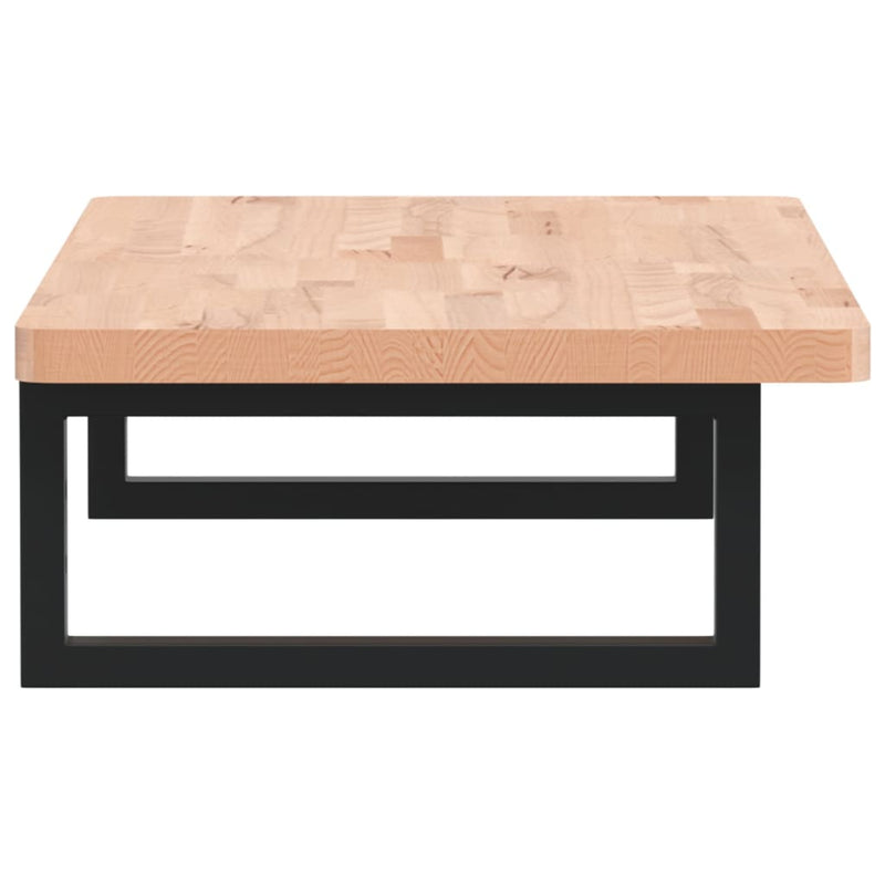 vidaXL acél és tömör bükkfa falra szerelhető mosdópolc