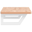 vidaXL acél és tömör bükkfa falra szerelhető mosdópolc