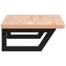 vidaXL acél és tömör bükkfa falra szerelhető mosdópolc