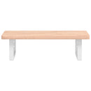 vidaXL acél és tömör bükkfa falra szerelhető mosdópolc