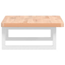 vidaXL acél és tömör bükkfa falra szerelhető mosdópolc