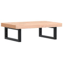 vidaXL acél és tömör bükkfa falra szerelhető mosdópolc