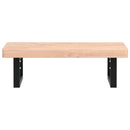 vidaXL acél és tömör bükkfa falra szerelhető mosdópolc