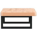 vidaXL acél és tömör bükkfa falra szerelhető mosdópolc