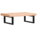 vidaXL acél és tömör bükkfa falra szerelhető mosdópolc