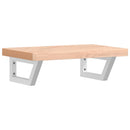 vidaXL acél és tömör bükkfa falra szerelhető mosdópolc