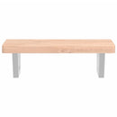 vidaXL acél és tömör bükkfa falra szerelhető mosdópolc