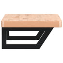 vidaXL acél és tömör bükkfa falra szerelhető mosdópolc