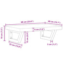 vidaXL acél és tömör bükkfa falra szerelhető mosdópolc