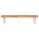 vidaXL acél és tömör bükkfa falra szerelhető mosdópolc