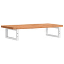 vidaXL acél és tömör bükkfa falra szerelhető mosdópolc