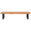 vidaXL acél és tömör bükkfa falra szerelhető mosdópolc