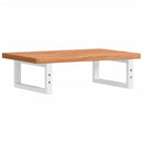 vidaXL acél és tömör bükkfa falra szerelhető mosdópolc