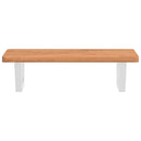 vidaXL acél és tömör bükkfa falra szerelhető mosdópolc