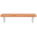 vidaXL acél és tömör bükkfa falra szerelhető mosdópolc