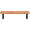 vidaXL acél és tömör bükkfa falra szerelhető mosdópolc