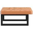 vidaXL acél és tömör bükkfa falra szerelhető mosdópolc