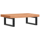 vidaXL acél és tömör bükkfa falra szerelhető mosdópolc