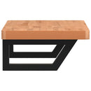 vidaXL acél és tömör bükkfa falra szerelhető mosdópolc