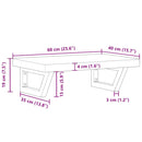 vidaXL acél és tömör bükkfa falra szerelhető mosdópolc