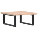 vidaXL acél és tömör tölgyfa falra szerelhető mosdópolc