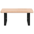 vidaXL acél és tömör tölgyfa falra szerelhető mosdópolc