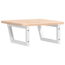 vidaXL acél és tömör tölgyfa falra szerelhető mosdópolc