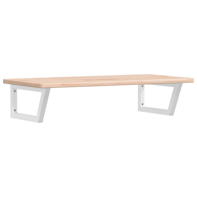 vidaXL acél és tömör tölgyfa falra szerelhető mosdópolc