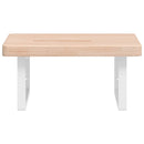 vidaXL acél és tömör tölgyfa falra szerelhető mosdópolc