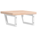 vidaXL acél és tömör tölgyfa falra szerelhető mosdópolc