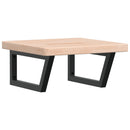 vidaXL acél és tömör tölgyfa falra szerelhető mosdópolc