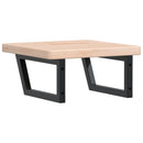 vidaXL acél és tömör tölgyfa falra szerelhető mosdópolc