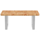 vidaXL acél és tömör tölgyfa falra szerelhető mosdópolc