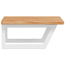 vidaXL acél és tömör tölgyfa falra szerelhető mosdópolc