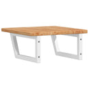 vidaXL acél és tömör tölgyfa falra szerelhető mosdópolc