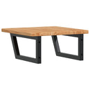 vidaXL acél és tömör tölgyfa falra szerelhető mosdópolc