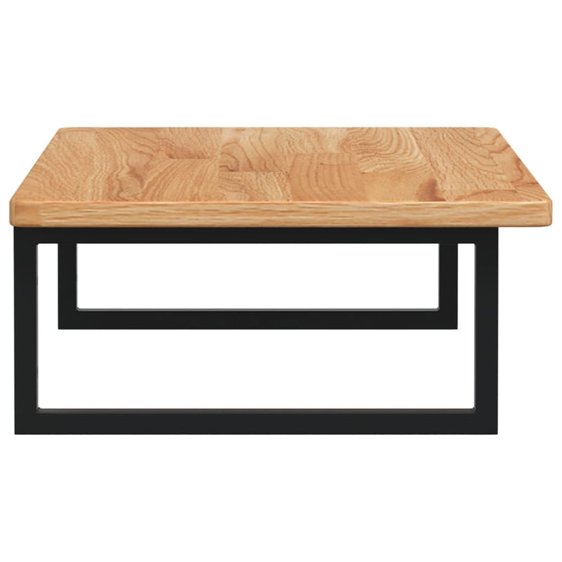 vidaXL acél és tömör tölgyfa falra szerelhető mosdópolc