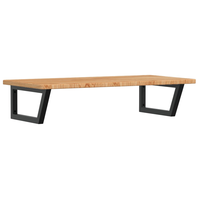 vidaXL acél és tömör tölgyfa falra szerelhető mosdópolc