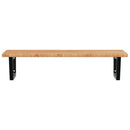 vidaXL acél és tömör tölgyfa falra szerelhető mosdópolc