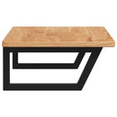 vidaXL acél és tömör tölgyfa falra szerelhető mosdópolc