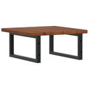 vidaXL acél és tömör tölgyfa falra szerelhető mosdópolc