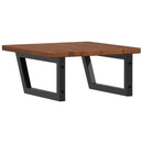 vidaXL acél és tömör tölgyfa falra szerelhető mosdópolc