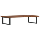 vidaXL acél és tömör tölgyfa falra szerelhető mosdópolc