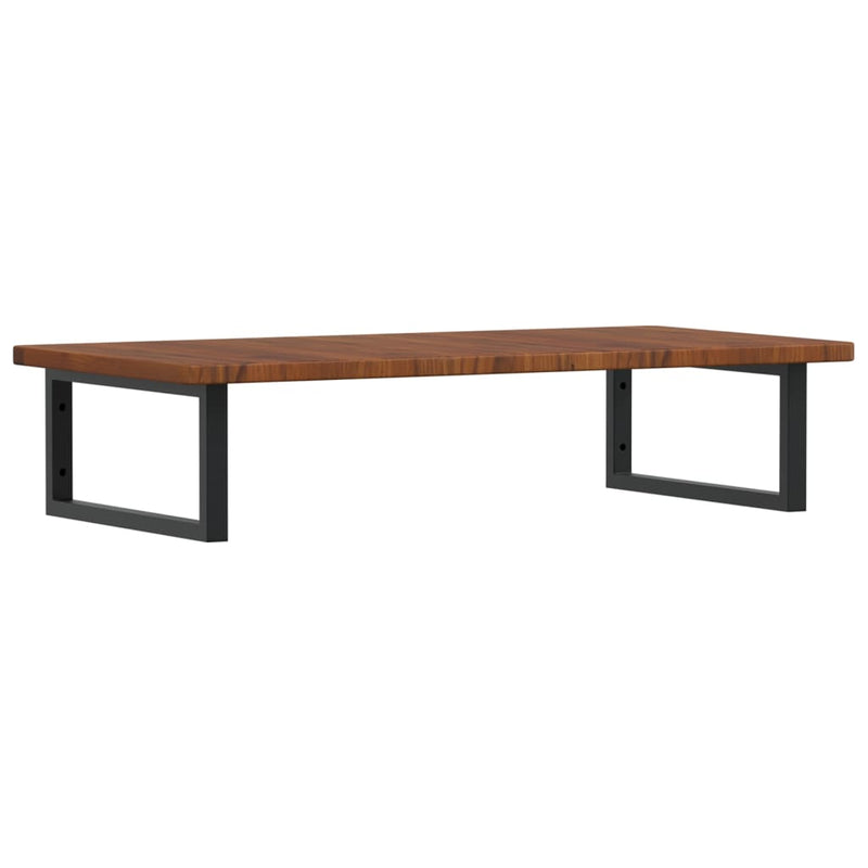 vidaXL acél és tömör tölgyfa falra szerelhető mosdópolc