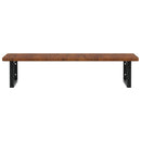 vidaXL acél és tömör tölgyfa falra szerelhető mosdópolc