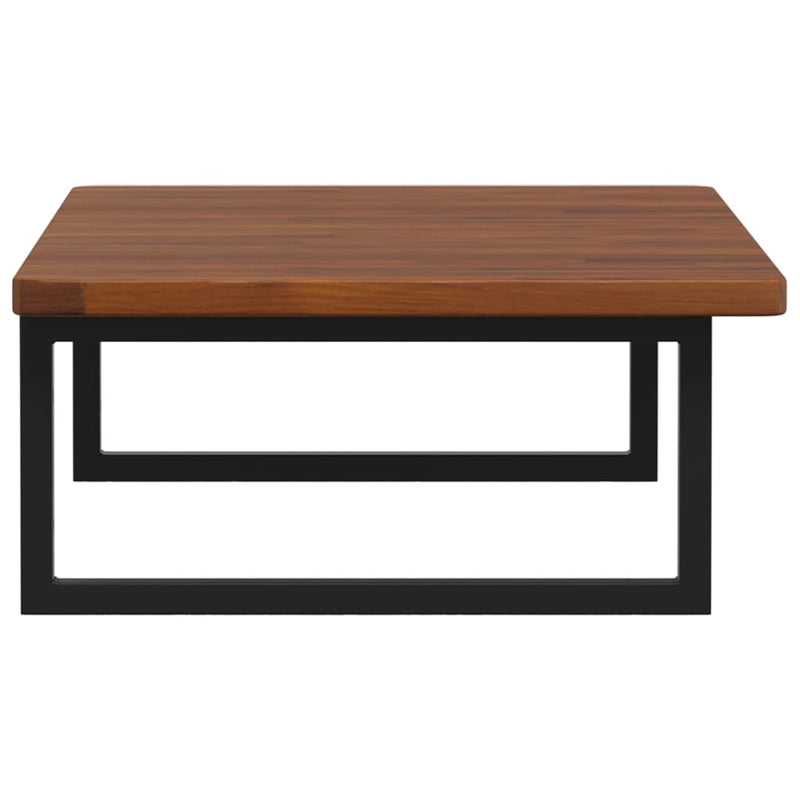 vidaXL acél és tömör tölgyfa falra szerelhető mosdópolc