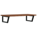 vidaXL acél és tömör tölgyfa falra szerelhető mosdópolc