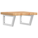 vidaXL acél és tömör tölgyfa falra szerelhető mosdópolc