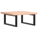 vidaXL acél és tömör bükkfa falra szerelhető mosdópolc