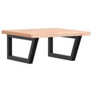 vidaXL acél és tömör bükkfa falra szerelhető mosdópolc